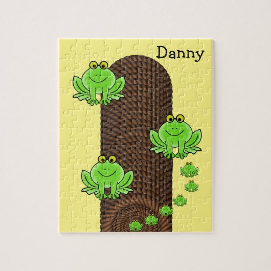 Puzzles Green Frogs Rope Yellow Legpuzzel (Verticaal)