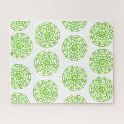 Puzzles Green Mandala Legpuzzel (Horizontaal)