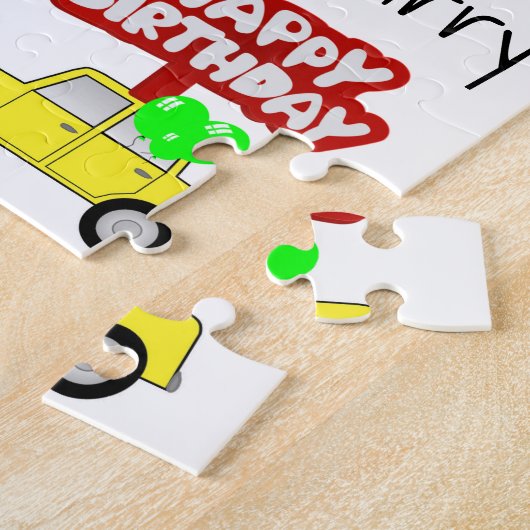 Puzzles Happy Birthday Alligator Cake Legpuzzel (Zijkant)