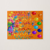 Puzzles Happy Birthday-ballonnen Legpuzzel (Horizontaal)