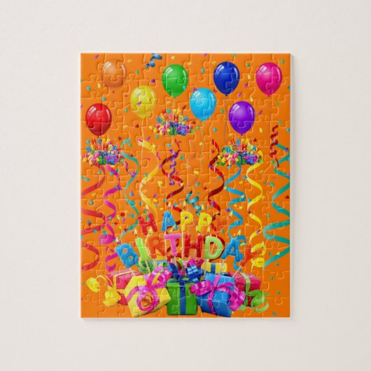 Puzzles Happy Birthday-ballonnen Legpuzzel (Verticaal)
