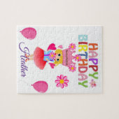 Puzzles Happy Birthday Beauful Floral Legpuzzel (Horizontaal)
