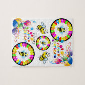 Puzzles Happy Birthday Bumblebee Balloons Legpuzzel (Horizontaal)