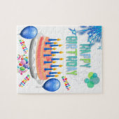 Puzzles Happy Birthday Cake Balloons Legpuzzel (Horizontaal)