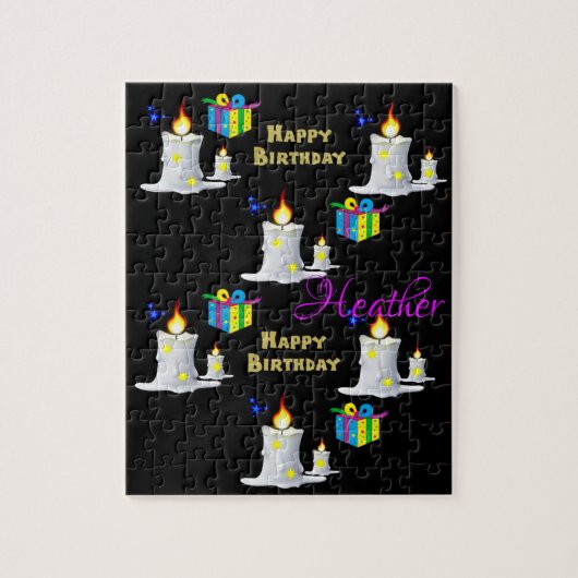 Puzzles Happy Birthday Candles Giften Legpuzzel (Verticaal)