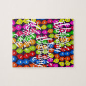 Puzzles Happy Birthday Colorful Balloons Legpuzzel (Horizontaal)