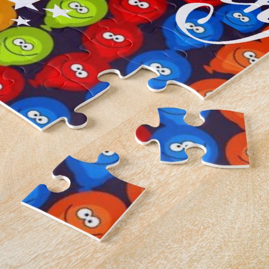 Puzzles Happy Birthday Colorful Balloons Legpuzzel (Zijkant)