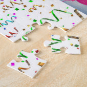 Puzzles Happy Birthday Confetti Legpuzzel (Zijkant)