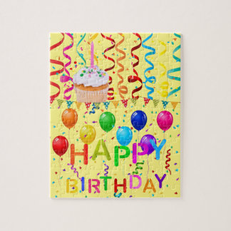 Puzzles Happy Birthday Cupcake Legpuzzel