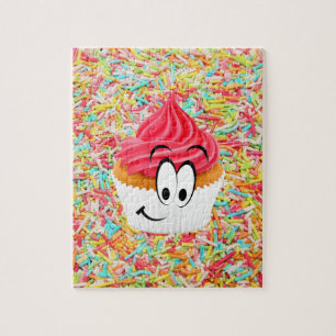 Puzzles Happy Birthday Cupcake Sprinkles Legpuzzel