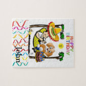 Puzzles Happy Birthday Dog Cupcake Legpuzzel (Horizontaal)