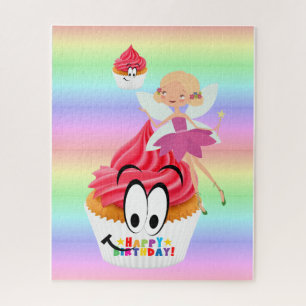 Puzzles Happy Birthday Fairy Cupcake Pastel Legpuzzel
