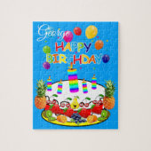Puzzles Happy Birthday Fruit Cake Legpuzzel (Verticaal)
