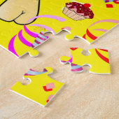 Puzzles Happy Birthday Giraffe Yellow Legpuzzel (Zijkant)