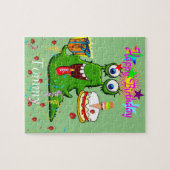 Puzzles Happy Birthday Green Monster Legpuzzel (Horizontaal)