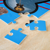 Puzzles Happy Birthday Guitar Music Cupcake Legpuzzel (Zijkant)