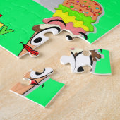 Puzzles Happy Birthday Hippopotamus Cat Ice Cream Legpuzzel (Zijkant)