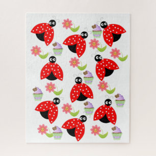 Puzzles Happy Birthday Lady Bug Cupcake Legpuzzel