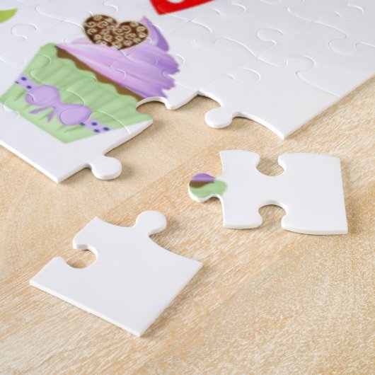 Puzzles Happy Birthday Lady Bug Cupcake Legpuzzel (Zijkant)