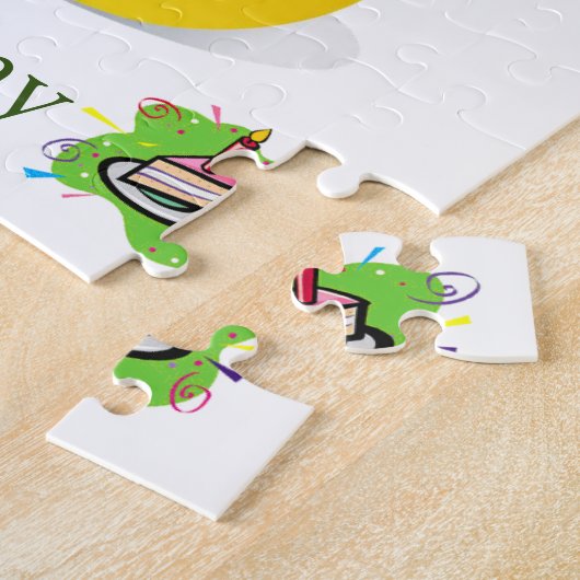 Puzzles Happy Birthday Pear Cake Legpuzzel (Zijkant)