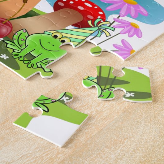 Puzzles, Happy Birthday Pink Cupcake Legpuzzel (Zijkant)