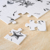 Puzzles Happy Birthday Silver Hearts Legpuzzel (Zijkant)