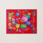Puzzles Happy Birthday Sweet 16 ballonnen Legpuzzel (Horizontaal)