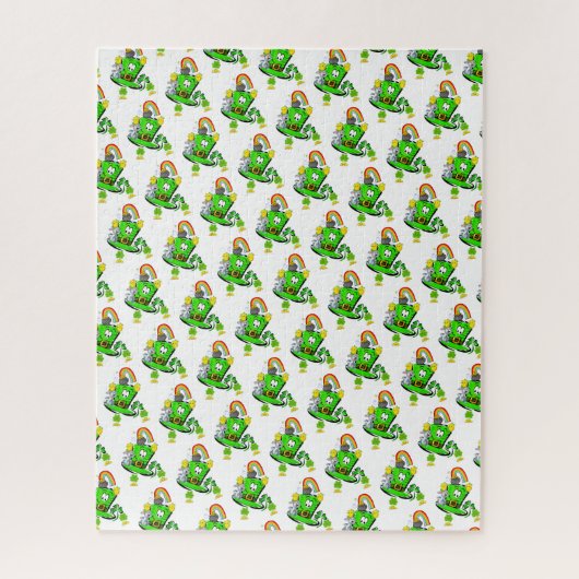 Puzzles Happy St. Patrick's Day Rabbit Legpuzzel (Verticaal)