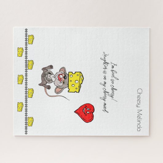 Puzzles Heart Mice Cheese Cheesy Legpuzzel (Horizontaal)
