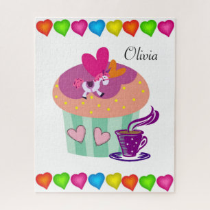 Puzzles Hearts Cupcake Legpuzzel