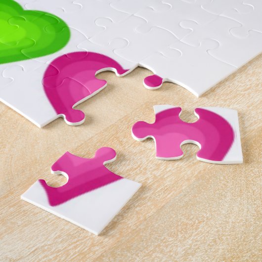 Puzzles Hearts Cupcake Legpuzzel (Zijkant)