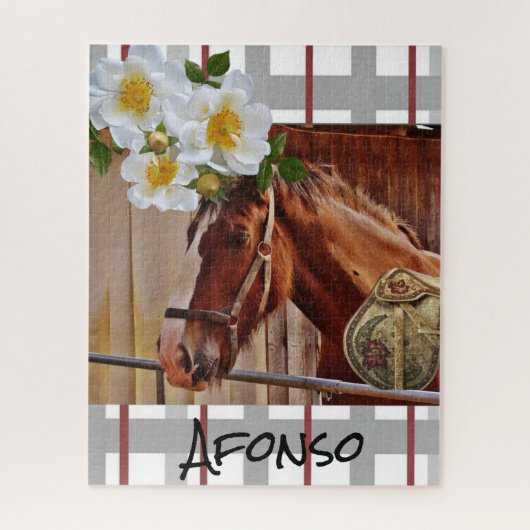 Puzzles Horse Floral Legpuzzel (Verticaal)