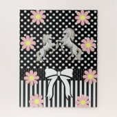 Puzzles Horse Floral Polkadot Legpuzzel (Verticaal)