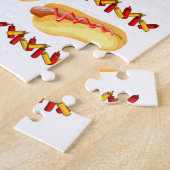 Puzzles Hotdog Ketchup Mustard Food Legpuzzel (Zijkant)