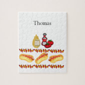 Puzzles Hotdog Ketchup Mustard Food Legpuzzel (Verticaal)