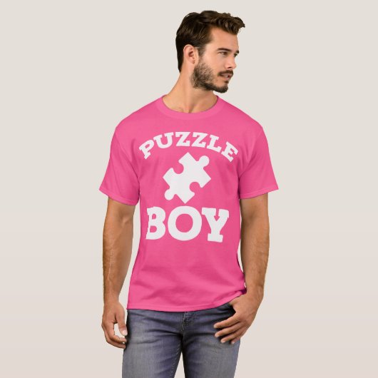 Puzzles Jigsaw Puzzle Funny Puzzle Boy T-shirt (Voorkant volledig)