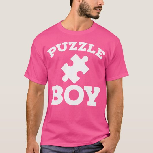 Puzzles Jigsaw Puzzle Funny Puzzle Boy T-shirt (Voorkant)