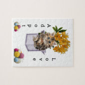 Puzzles Kitten adopteert Love Cat Yarn Legpuzzel (Horizontaal)