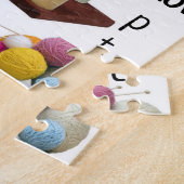 Puzzles Kitten Cat Condo Yarn Meow adopteren Legpuzzel (Zijkant)