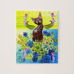 Puzzles Kitten Floral Fairy Legpuzzel