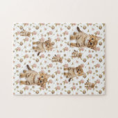 Puzzles Kitten Roze Roses Floral Legpuzzel (Horizontaal)