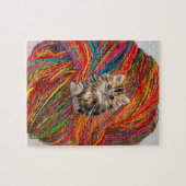 Puzzles Kitten Yarn Legpuzzel (Horizontaal)