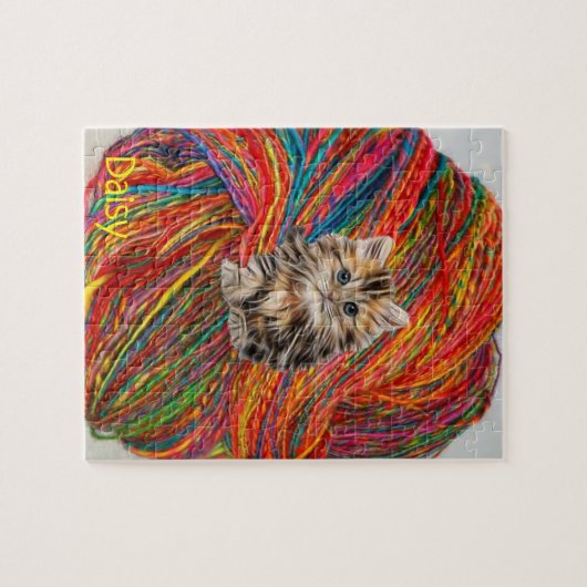 Puzzles Kitten Yarn Legpuzzel (Horizontaal)