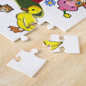 Puzzles Koe Farmer Boerderij House Yellow Chick Legpuzzel (Zijkant)