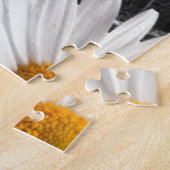 Puzzles Koe Floral Black Marble Legpuzzel (Zijkant)