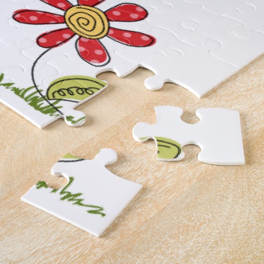 Puzzles Koeien Moo Floral Legpuzzel (Zijkant)