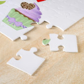 Puzzles Lady Bugs Floral Cupcake Birthday Legpuzzel (Zijkant)