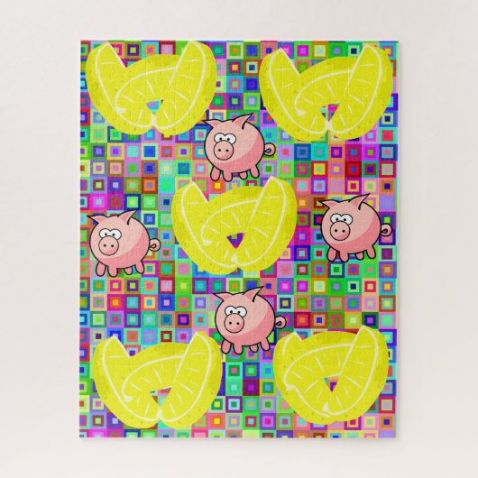 Puzzles Lemons Colorful Pigs Legpuzzel (Verticaal)