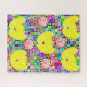 Puzzles Lemons Colorful Pigs Legpuzzel (Horizontaal)