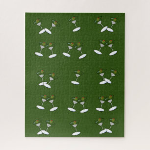 Puzzles Martini Glasses Green Legpuzzel